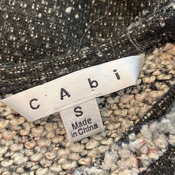 Cabi Coco Shell Top Short Sleeve Tweed Gray Pullover size small - Picture 7 of 8